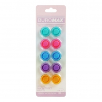 Комплект магнітів ПАСТЕЛЬ, 10 шт *20 мм Buromax BM.0035