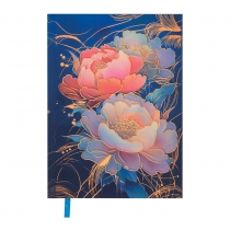 Щоденник недатований поліграфічний PEONY, A5, темно-синій, 336 стор Buromax BM.20170-03