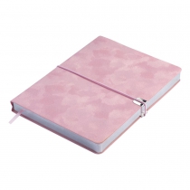 Щоденник недатований VELOUR, A5, рожевий, штуч.шкіра, 336 стор Buromax BM.20770-10
