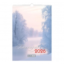 Календар настінний 2026 р., А3, 1 пружина, Seasons landscape Buromax BM.210603