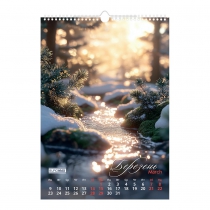 Календар настінний 2026 р., А3, 1 пружина, Seasons landscape Buromax BM.210603