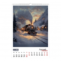 Календар настінний 2026 р., А2, 1 пружина, Fairytale landscapes Buromax BM.210651