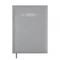 Дневник датированный 2026 CLASSIC, A5, серый, бумвинил/поролон Buromax BM.21121-09