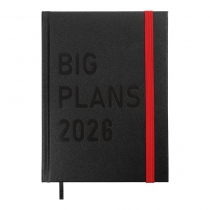 Щоденник датований 2026 PLANS, A5, чорний, бумвініл/поролон Buromax BM.21122-01