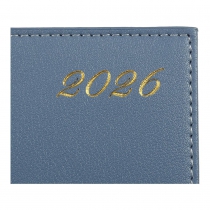 Щоденник датований 2026 NUDE, A5, світло-синій, штуч.шкіра Buromax BM.21140-30