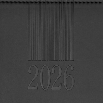 Щоденник датований 2026 CODE, A5, чорний, штуч. шкіра/поролон Buromax BM.2142-01