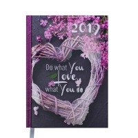 Щоденник датований 2019 ROMANTIC, A5, 336 арк., сірий Buromax
