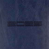 Щоденник датований 2026 IDEAL, A5, синій, штуч. шкіра Buromax BM.2175-02