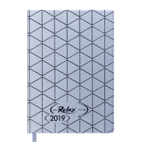 Ежедневник датированный 2019 RELAX, A5, 336 стр., серебро Buromax