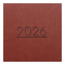 Щоденник датований 2026 PRIME, A5, коричневий, штуч. шкіра/поролон Buromax BM.2196-25