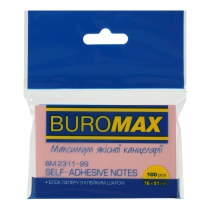 Блок для нотаток 51х76мм, 100арк., асорті Buromax BM.2311-99