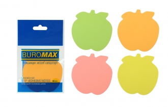 Блок для нотаток "Яблуко", 50 арк., асорті, неон Buromax BM.2360-99