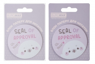 Блок для нотаток CUTE SEAL, з кл.шаром, діам. 70 мм, 30 арк Buromax BM.2381-72