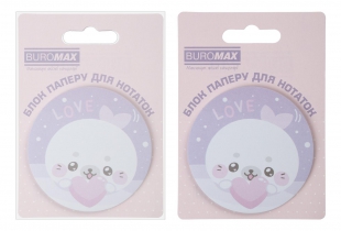 Блок для нотаток CUTE SEAL, з кл.шаром, діам. 70 мм, 30 арк Buromax BM.2381-72