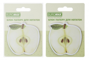 Блок для нотаток FRUITS, з кл.шаром, 70х70 мм, 30 арк Buromax BM.2381-75