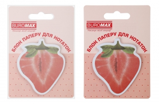 Блок для нотаток FRUITS, з кл.шаром, 70х70 мм, 30 арк Buromax BM.2381-75