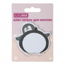 Блок для заметок FUNNY ANIMALS, с кл. слоем, 75х75 мм, 30 арк Buromax BM.2381-76