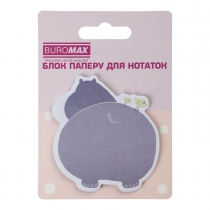 Блок для заметок FUNNY ANIMALS, с кл. слоем, 75х75 мм, 30 арк Buromax BM.2381-76