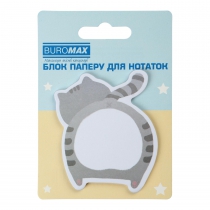 Блок для заметок FUNNY ANIMALS, с кл. слоем, 75х75 мм, 30 арк Buromax BM.2381-76