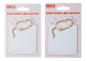 Блок для нотаток LAZY CAT, з кл.шаром, 70х94 мм, 30 арк Buromax BM.2381-77