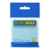 Блок для нотаток PASTEL, 75х75мм, 100арк., блакитний Buromax BM.2384-14
