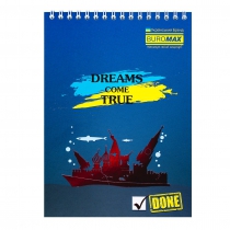 Блокнот на пружині зверху PATRIOT "DREAMS COME TRUE", А5, 48арк., клітинка, картонна обкладинка Buromax BM.24545106