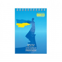 Блокнот на пружині зверху PATRIOT "KYIV", А6, 48арк., клітинка, картонна обкладинка Buromax BM.24645105
