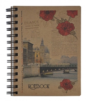Записна книжка KRAFT В6, 96 арк., клітинка Buromax BM.2479