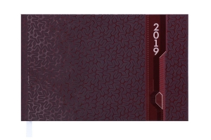 Щотижневик кишеньковий датований 2019 VELVET, 136 арк., бордовый Buromax