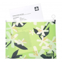 Папка-конверт А4 на zip-блискавці, PLUMERIA ARABESKI, напівпрозора, салатова Buromax BM.3948-15