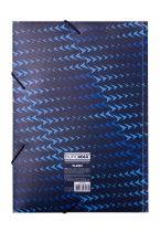 Папка на гумці, A4, FLASH, ARABESKI, синя Buromax BM.3958-02