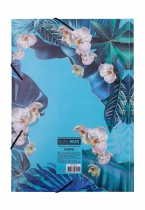 Папка на гумці, A4, EXOTIC, ARABESKI, блакитна Buromax BM.3958-14