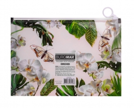 Папка на ZIP (250*170), ORCHID, ARABESKI, біла Buromax BM.3965-12
