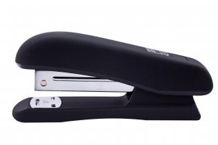 Степлер пластиковий RUBBER TOUCH до 20арк., (скоби №24; 26), чорний Buromax BM.4202-01