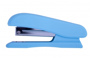 Степлер пластиковый RUBBER TOUCH к 20арк., голубой Buromax BM.4202-14