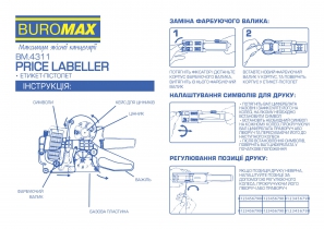 Этикет-пистолет, двухстрочный, вертикальный Buromax BM.4311