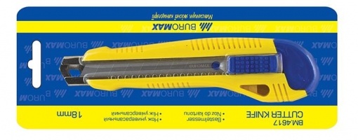 Ніж універсальний 18мм, мет. направляюча, пластик. корпус Buromax BM.4617