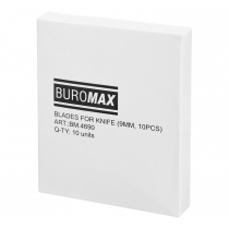 Леза для ножів 9мм (10 лез в уп.) Buromax BM.4690