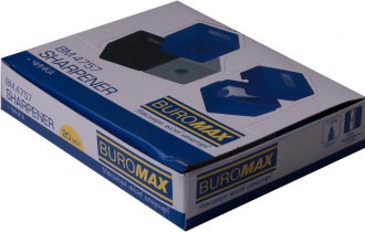 Линейка CUBE, RUBBER TOUCH, 1 отв., контейнер, пласт. корпус, 1 шт. Buromax в блистере BM.4757-1