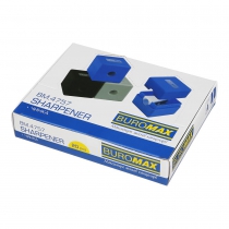 Чинка CUBE, RUBBER TOUCH, 1 отв., контейнер, пласт. корпус, асорті кольорів Buromax BM.4757