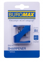 Чинка, 2 отв. пластиковий корпус, з контейнером, блістер Buromax BM.4777-1