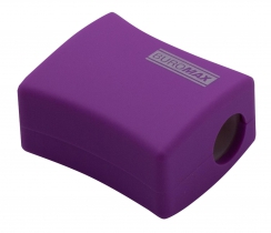 Чинка ALFA, RUBBER TOUCH, 2 отв., контейнер, пласт. корпус, 1шт., блістер Buromax BM.4778-1