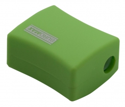 Чинка ALFA, RUBBER TOUCH, 2 отв., контейнер, пласт. корпус, 1шт., блістер Buromax BM.4778-1