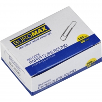 Скріпки нікельовані 28 мм, 100 шт.,круглі Buromax BM.5005