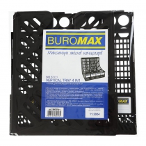 Лоток для паперів, вертикальний 4 в1, чорний Buromax BM.6101