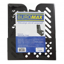 Лоток для паперів, вертикальний одинарний, чорний Buromax BM.6102