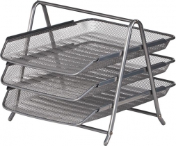 Лоток для паперів 3 в 1, 350x295x270мм, металевий, срібло Buromax BM.6252-24
