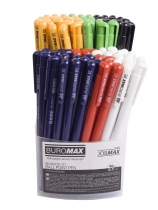 Ручка кулькова автоматична BASE, 0,7 мм, JOBMAX, чорна Buromax BM.8205-02