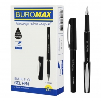Ручка гелевая STRONG 0.7 мм, с резиновым гриппом, чернила черного цвета Buromax BM.8314-02