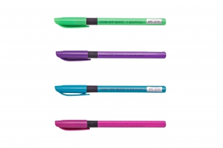 Ручка масляная SONATA GRIP, 0,5 мм, Резин. грипп, тригр. корпус, синие чернила Buromax BM.8355-01